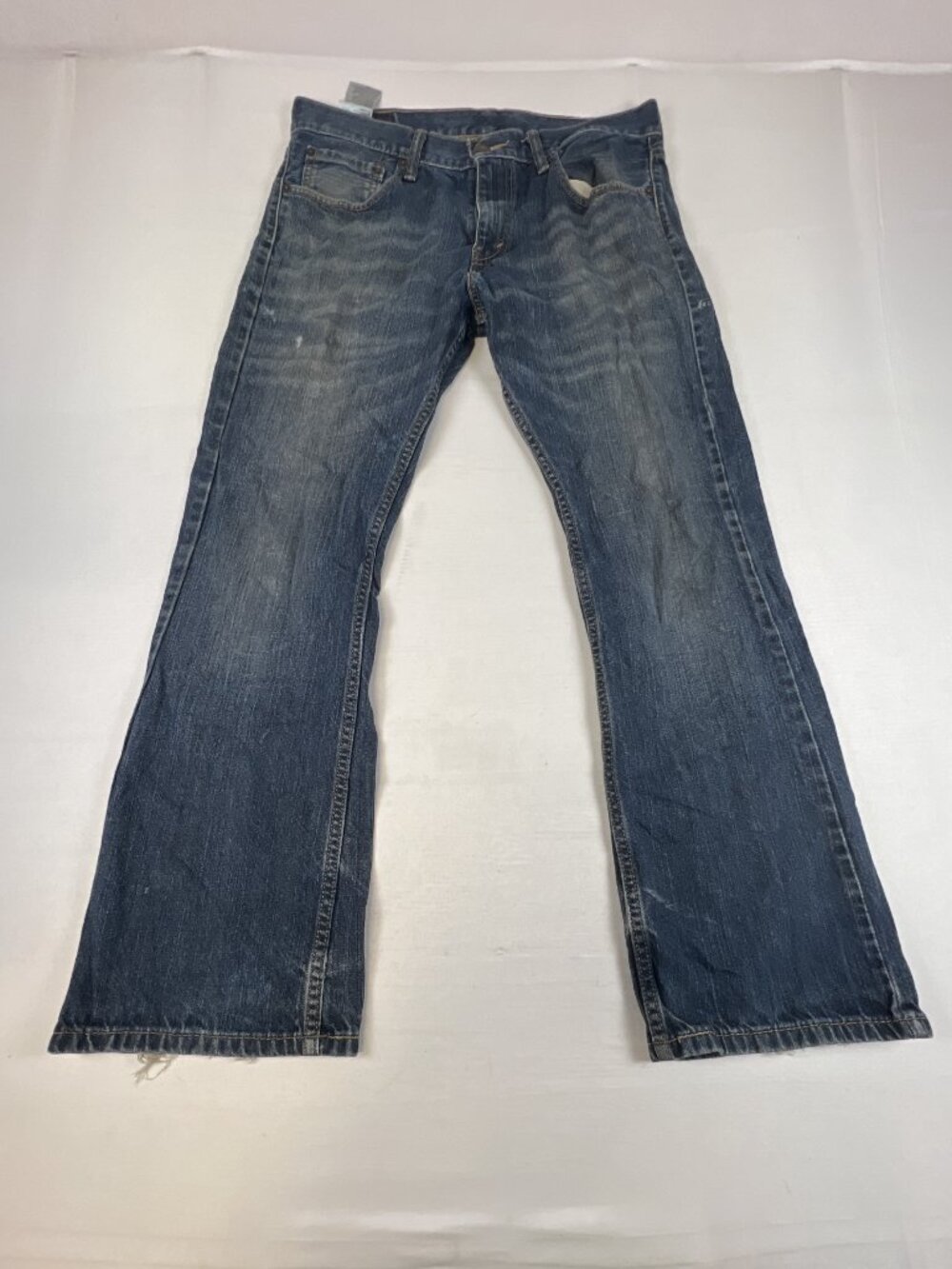 Levi's Men 33x30 527 Low Boot Cut Jeans Blue Denim Slim Fit Pants